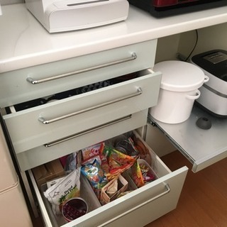 キッチン キャビネット☆ホワイトxライムグリーン