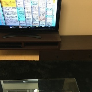テレビボード ダークブラウンの画像