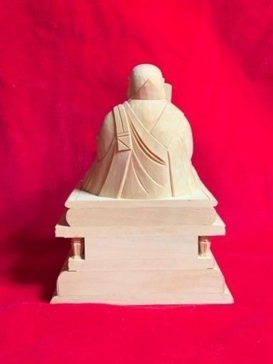 柘植 日蓮大聖人座像 手彫り 木彫り 特割価格 5.1万円
