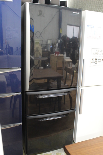 J001)【美品】パナソニック Panasonic ノンフロン冷凍冷蔵庫 NR-C32AM-CK 3ドア 321L 2012年製  右開き
