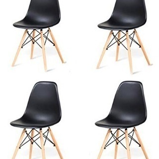 【新品】ダイニングチェア　木製ナチュラル 北欧風 4脚セット