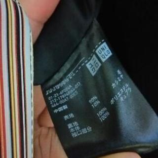 UNIQLO黒カシミヤ10%コート(S)の画像