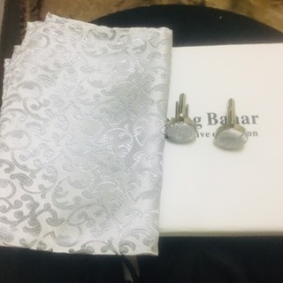 結婚式用ネクタイ、カフス等、新品未使用品、アクセ一式セットの画像