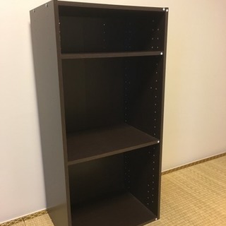 ニトリ カラーボックス三段 ダークブラウン （1〜3個）