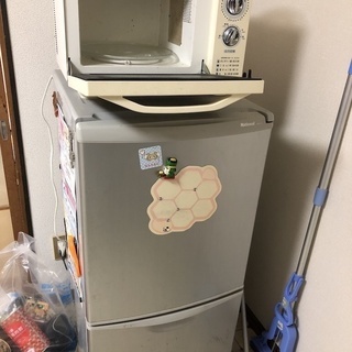 122L 冷蔵庫 電子レンジの画像