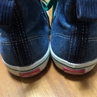 子供靴　vans ハイカット 20㎝   コーデュロイ×デニム　　※9/1の画像