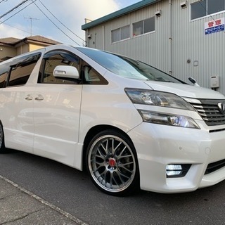 記録簿多数！ヴェルファイア 2.4Z サンルーフ 20インチAW ローダウン 両側パワースライドドア フリップダウンモニター HDDナビ ショートブロック対策済み！の画像