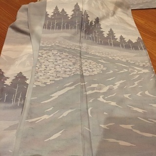 貴重！ 牛首紬 着物 帯セットの画像