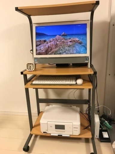パソコンラック パソコンデスク ナチュラル