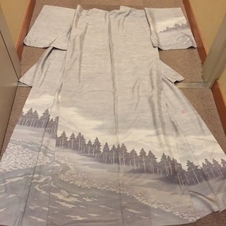 貴重！ 牛首紬 着物 帯セットの画像