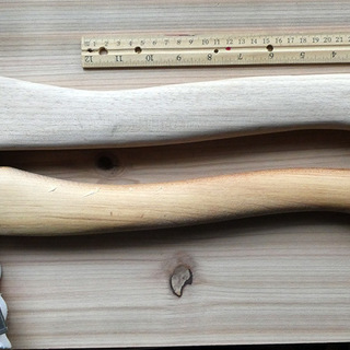 柄が割れた場合の手斧の取り替え柄（Hickory系）ー手作りの画像
