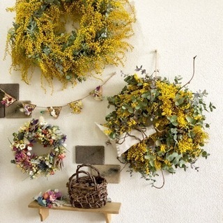 受注制作3月にしか作れないミモザリース