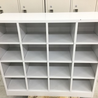 中古　業務用シューズロッカー　スチール下駄箱　16人用　4列4段...