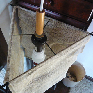 エコ LED仕様 民芸調ペンダントライト　麻布（あさぬの）良品!!の画像