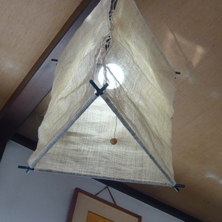エコ LED仕様 民芸調ペンダントライト　麻布（あさぬの）良品!!の画像