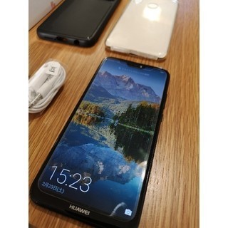 p20 lite simフリー ブラック 付属品 フィルム ケース付 美品 p20 lite simフリー ブラック 32GB 付属品 フィルム ケース付 美品