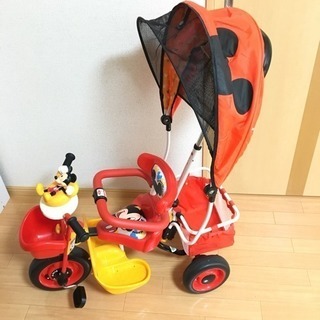 美品 アイデスカーゴ ミッキー 三輪車の画像