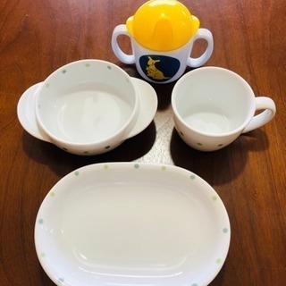 【ほぼ新品】白山陶器の子ども食器＋おまけ