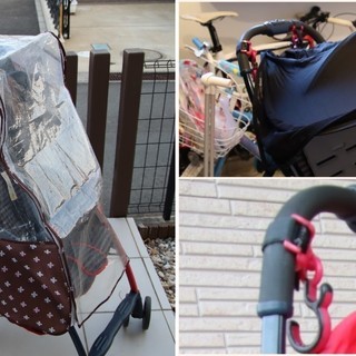 アップリカ マジカルエアーベビーカー（レッド）　おまけ付きの画像