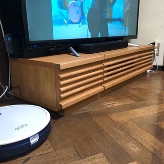 テレビ台 ローボード幅120cm ロータイプ 国産 ナチュラル 3月中旬以降受け渡しの画像