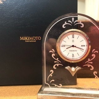 【箱、取扱説明書付きほぼ新品】ミキモト置き時計の画像