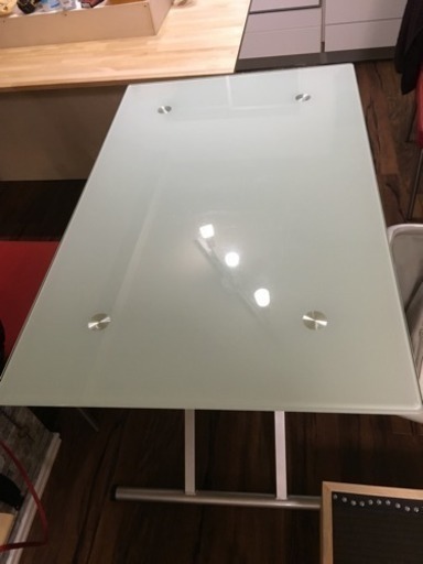 ニトリ 昇降式ダイニングテーブル ガラス天板 W120 D75 H26.5～74cm センターテーブル ローテーブル