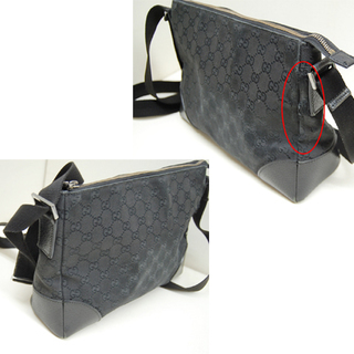 本物 GUCCI/グッチ ショルダーバッグ 114273 ブラック GG柄 GGキャンパス 斜め掛け ☆ PayPay(ペイペイ)決済可能 ☆ 札幌市 清田区 平岡の画像
