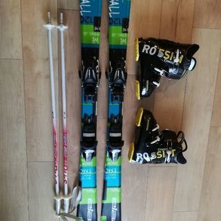 子供スキーセット　板Elan120　ブーツ　ロシニョール21.5