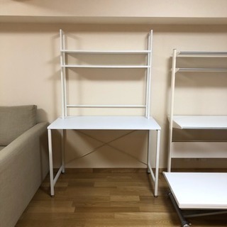※取引終了※ デスク 上置き棚付き ユーズド美品の画像