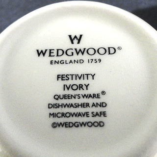 ウェッジウッド フェスティビティ アイボリー カップ＆ソーサー 2客 Wedgwood  札幌市 白石区 東札幌の画像