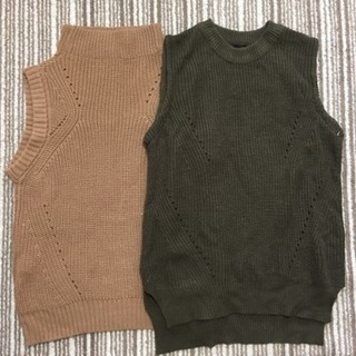GU しまむら ニットベストセット売り