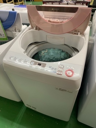 中古 RB0265 SHARP 8.0kg 全自動洗濯機 ES-GV80R-P　2015