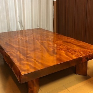 美品！無垢一枚板 和テーブル 値段応相談の画像