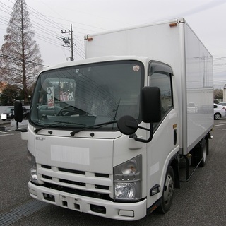 H22　エルフ　2トン積みロングパネルバン全低床　車検32年3月...