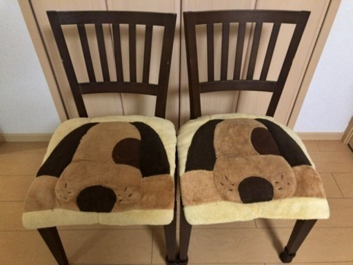 北欧風家具　ダイニングチェア　２脚セット