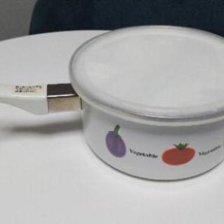 ホーロー片手鍋（ミルクパン）18cm◆未使用品