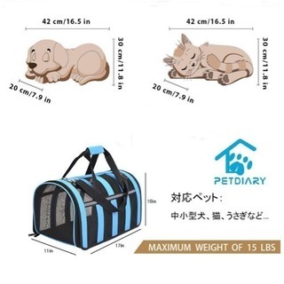 肩掛けもできるペットキャリーバッグ(新品未使用)の画像
