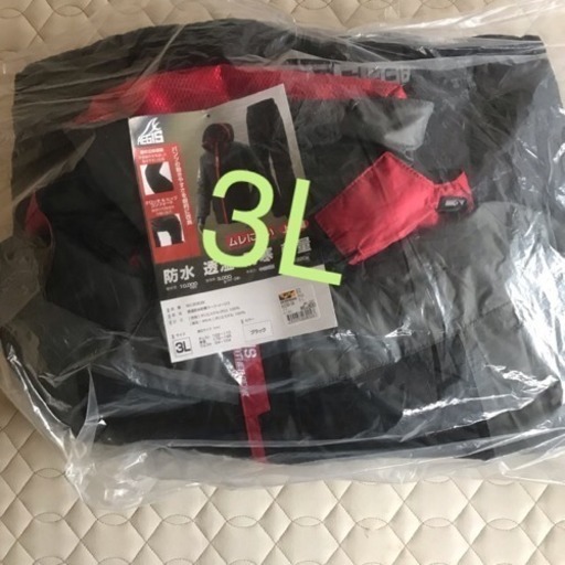 希少 イージス浸透防水防寒スーツ 新品  ブラック 3L