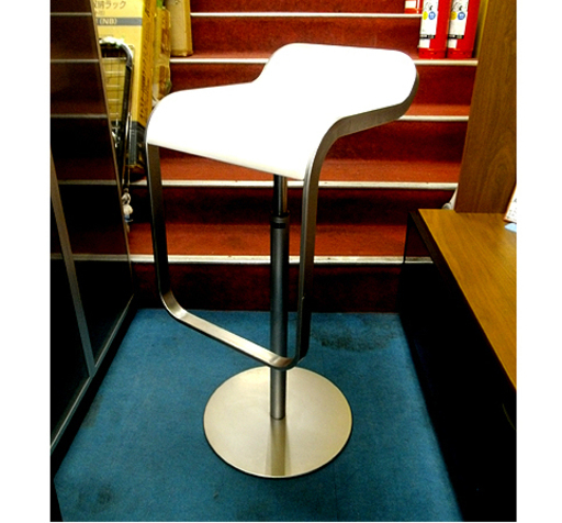 札幌 まとめ買い歓迎!【ADAL取扱品 lapalma レムハイスツール】SH68～79cm イタリア LEM ラパルマ AZUMI/アズミ ホワイトレザー 昇降式 カウンターチェア 本郷通店