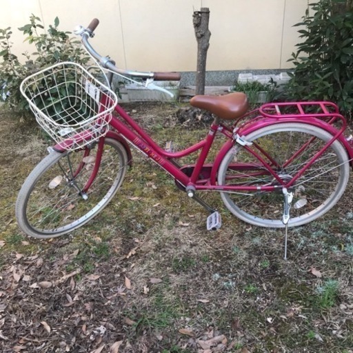 自転車 中古 24インチ ピンク 値下げしました。