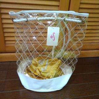 新品未使用　クリア　中袋付き　白