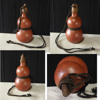 備前焼 瓢徳利① 瓢箪 備前 華山窯 窯印あり a288の画像