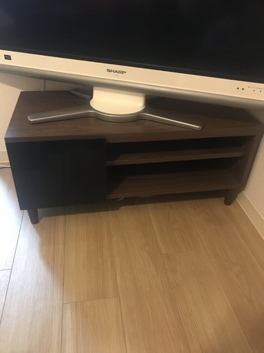 おしゃれなウッドとガラスのコンビテレビ台