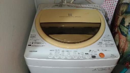 東芝電気洗濯機　洗濯容量　6.0kg