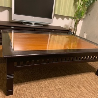 無垢材家具 アジアンテイスト ローテーブル  値下げ