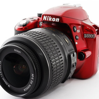 Nikon D3300 レンズセット レッド★極上美品★高画質！新品SDカード、フード付き♪