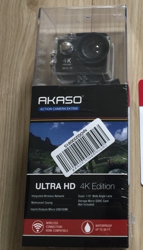 AKASO EK7000 4K WIFI スポーツ／アクション カメラ（黒）アクセサリー付き