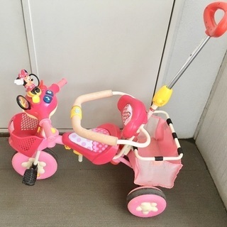 おしゃべりカーゴトライク ミニー 三輪車 手押し