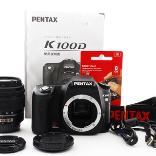 Pentax K100D レンズキット ブラック★極上美品★手ぶれに強い！8GB新品SDカード付き！ ペンタックス PENTAX K100D レンズキット ブラック 美品 手ぶれ
