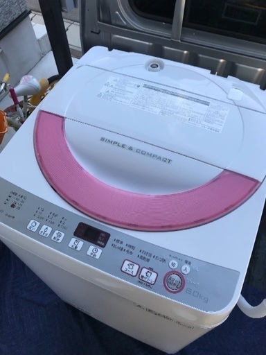取引中2016年製シャープ全自動洗濯機6キロ美品。千葉県内配送無料。設置無料。